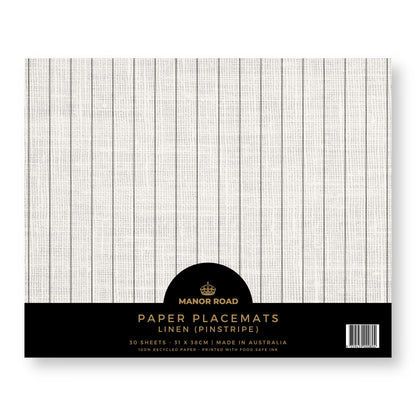 Pinstripe Paper Placemat Pad/30