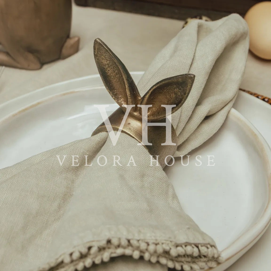 Rabbit Ears Napkin Ring Silver