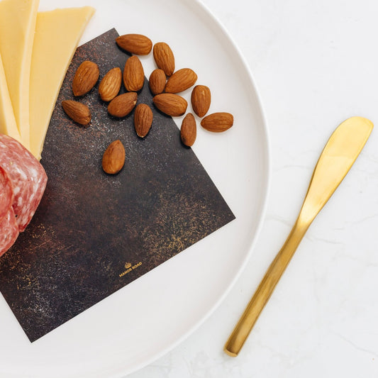 Rust Metal Cheese Board Presentation Card Pk/8