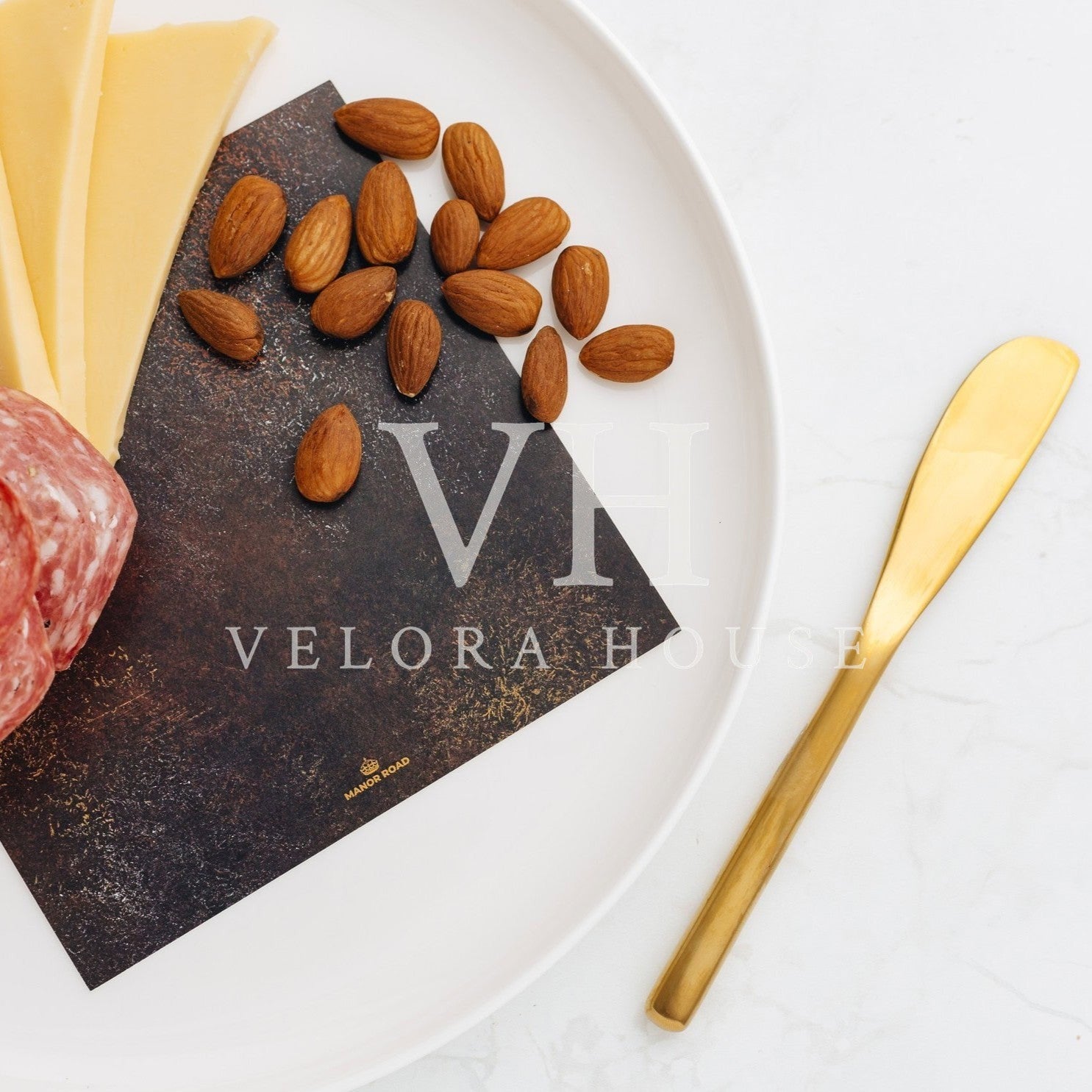 Rust Metal Cheese Board Presentation Card Pk/8