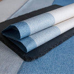 Stoff Blue Dinner size Serviette, Linen feel napkin