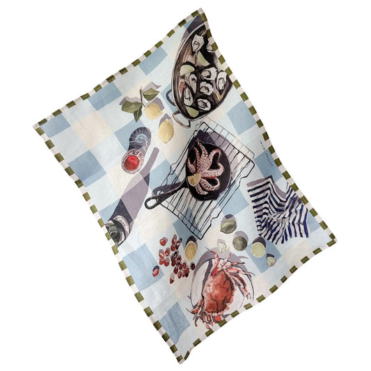 'SEAFOOD SPREAD' Tea Towel