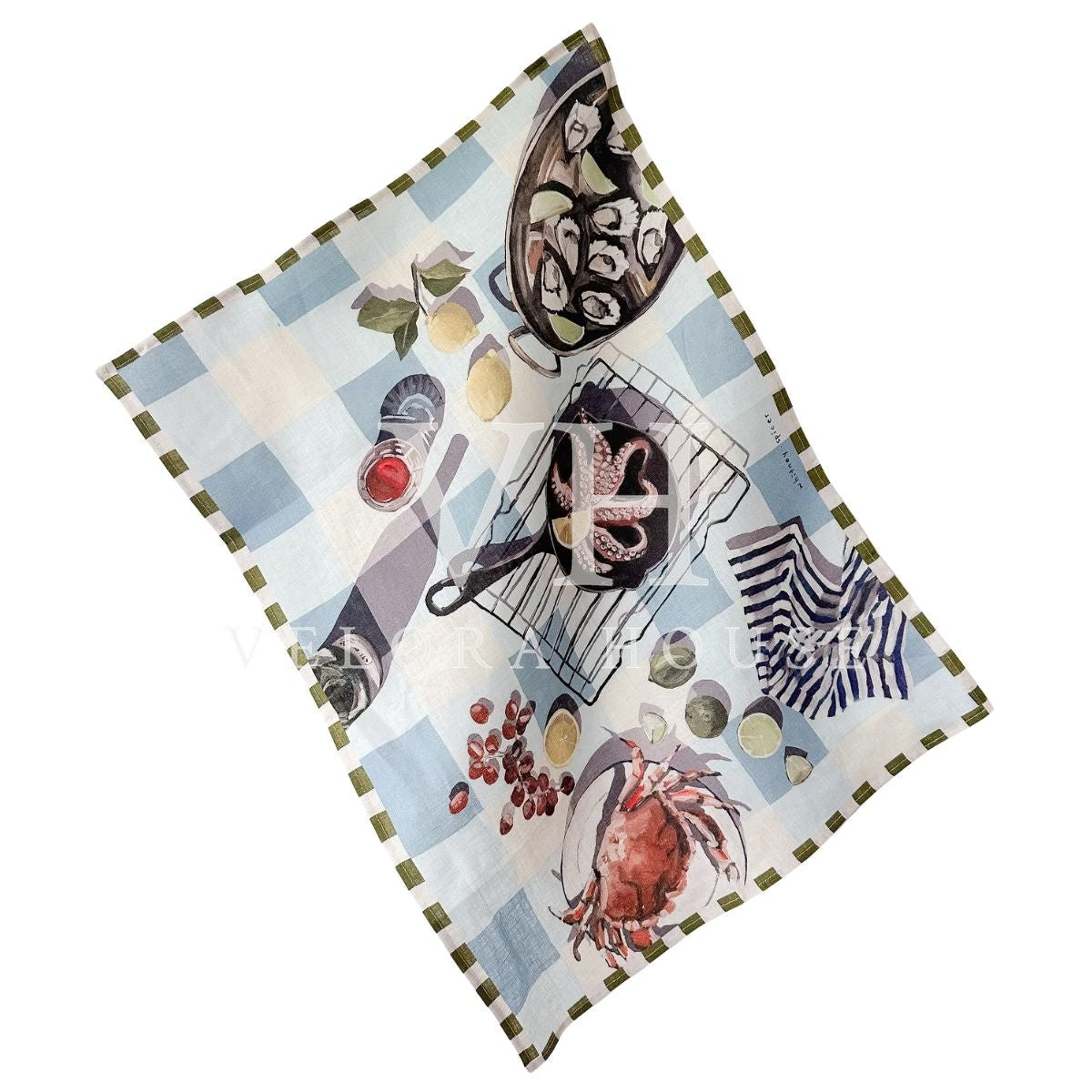 'SEAFOOD SPREAD' Tea Towel