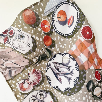 'TABLE BY THE SEA' Tea Towel