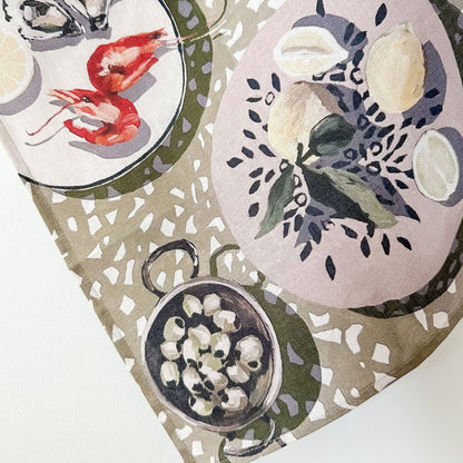 'TABLE BY THE SEA' Tea Towel