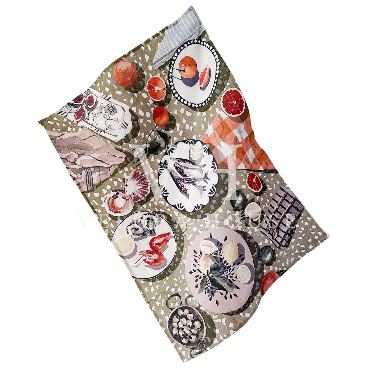 'TABLE BY THE SEA' Tea Towel