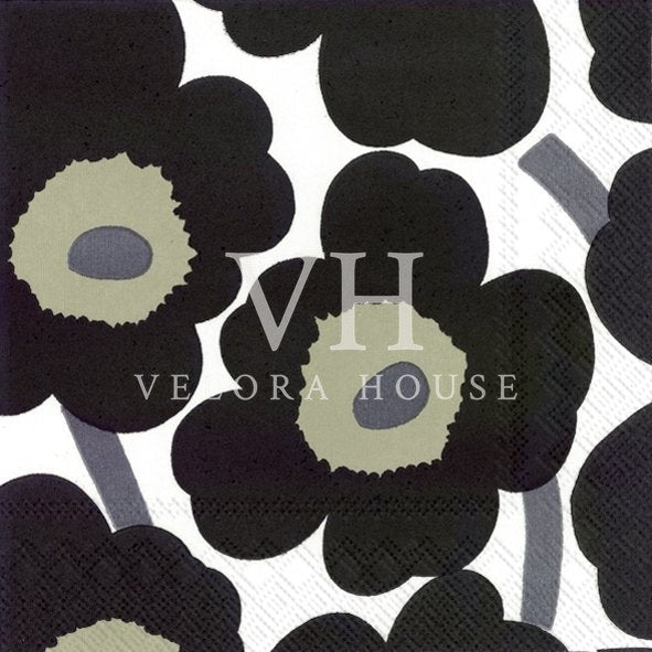 UNIKKO White/Black Lunch Serviette