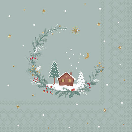 Little Wood Cabin Cocktail Serviette