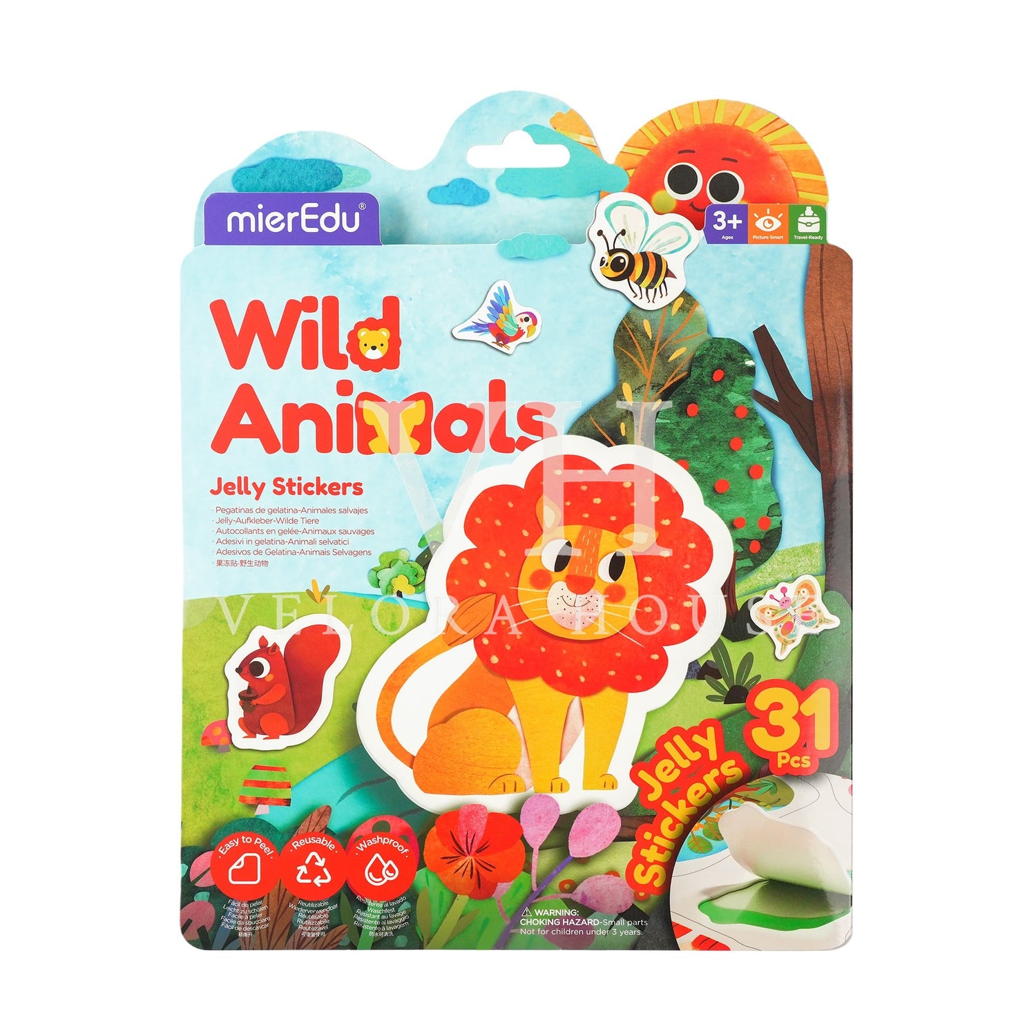 Wild Animals Jelly Stickers