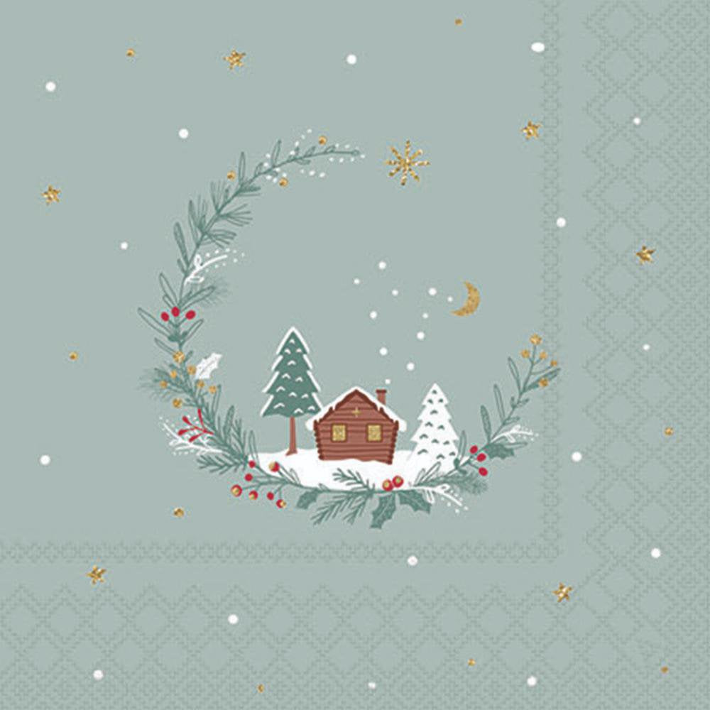 Little Wood Cabin Cocktail Serviette