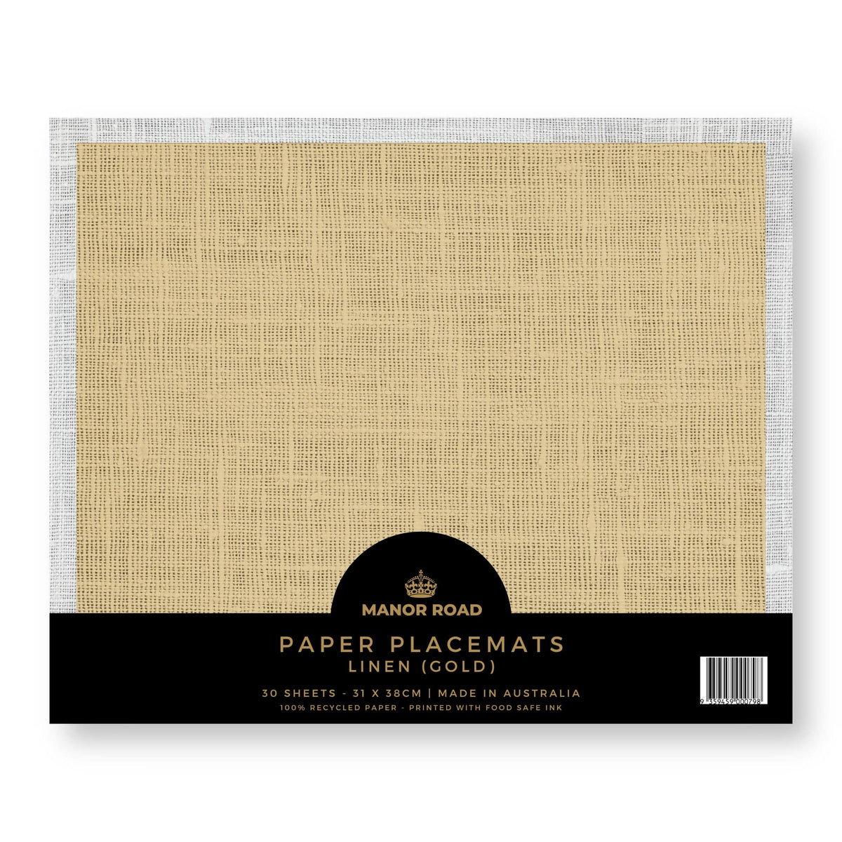 Gold Linen Paper Placemat Pad/30