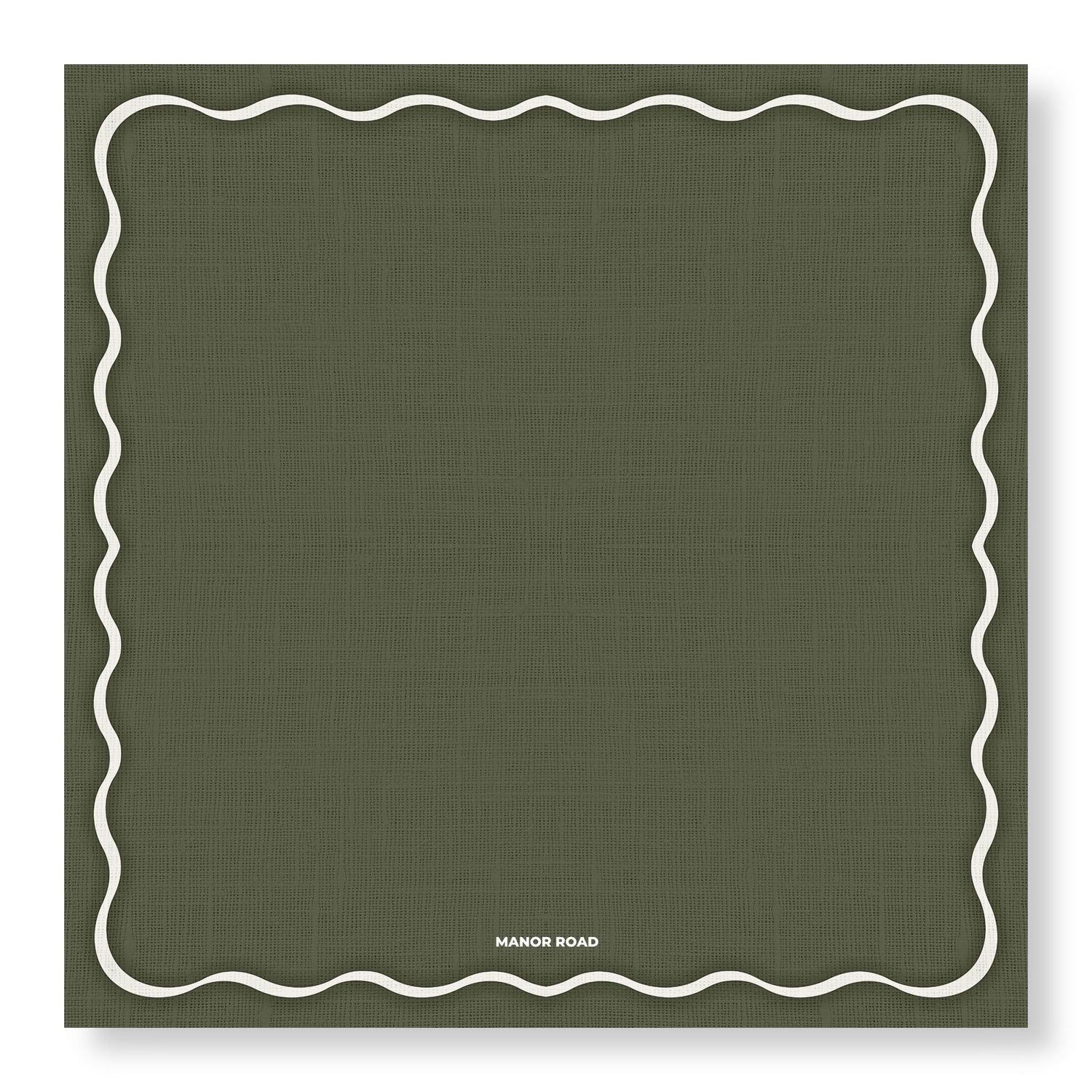 Linen Scallop Olive & White Cheese Board Presentation Card Pk/8