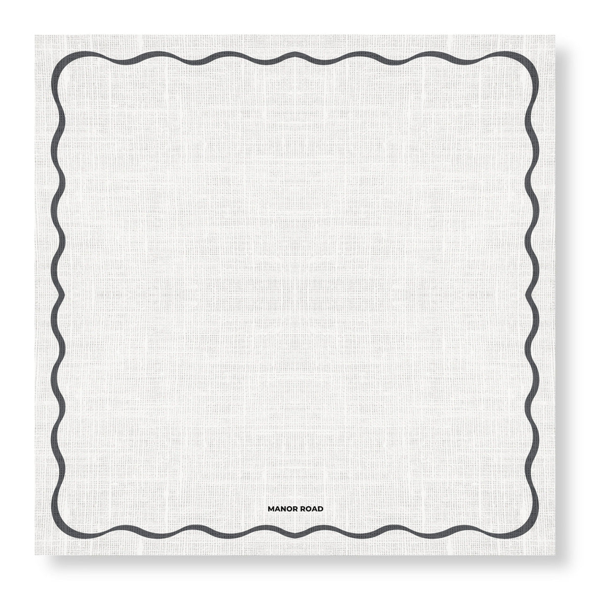 Linen Scallop White & Black Cheese Board Presentation Card Pk/8