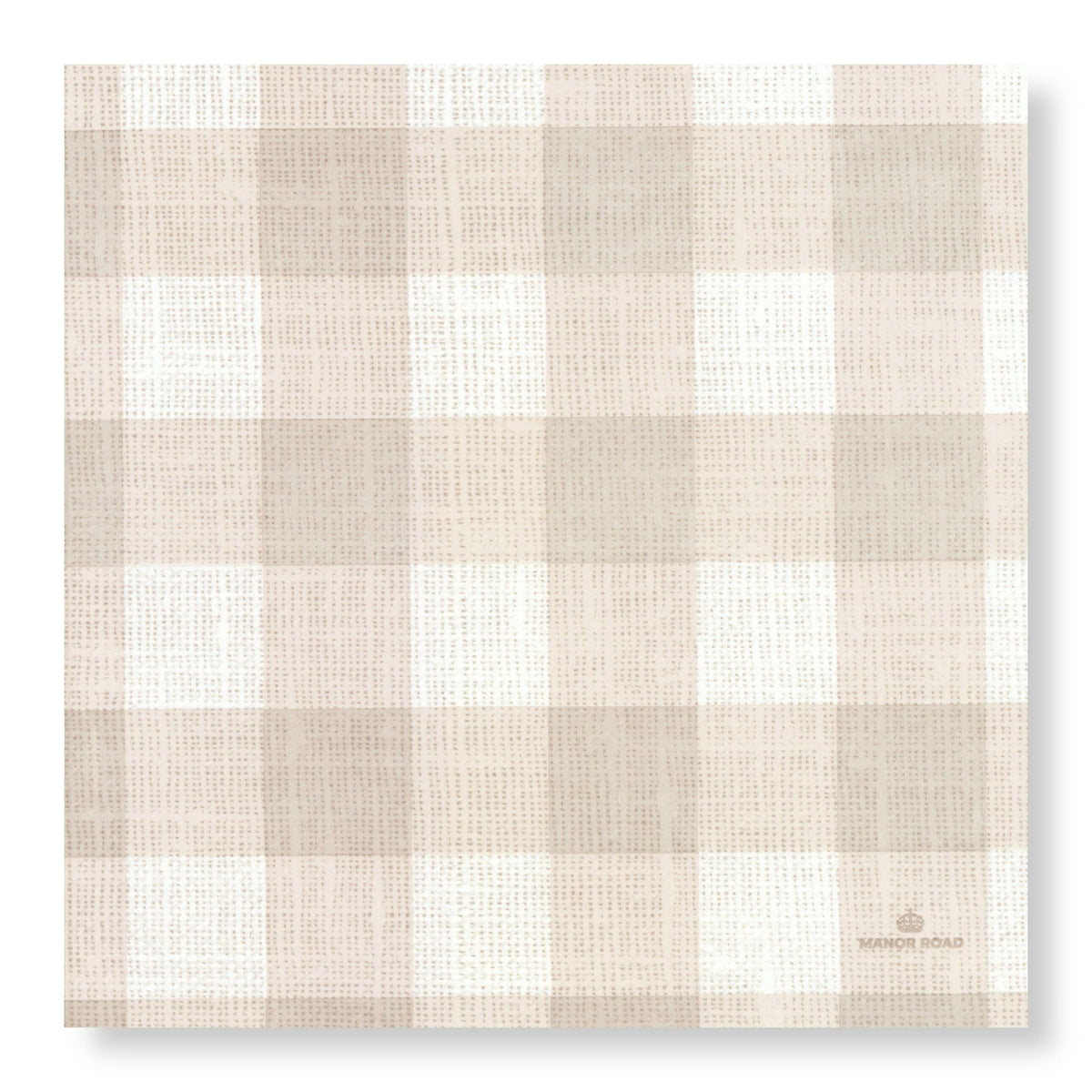 Linen Gingham Natural Dinner Serviette