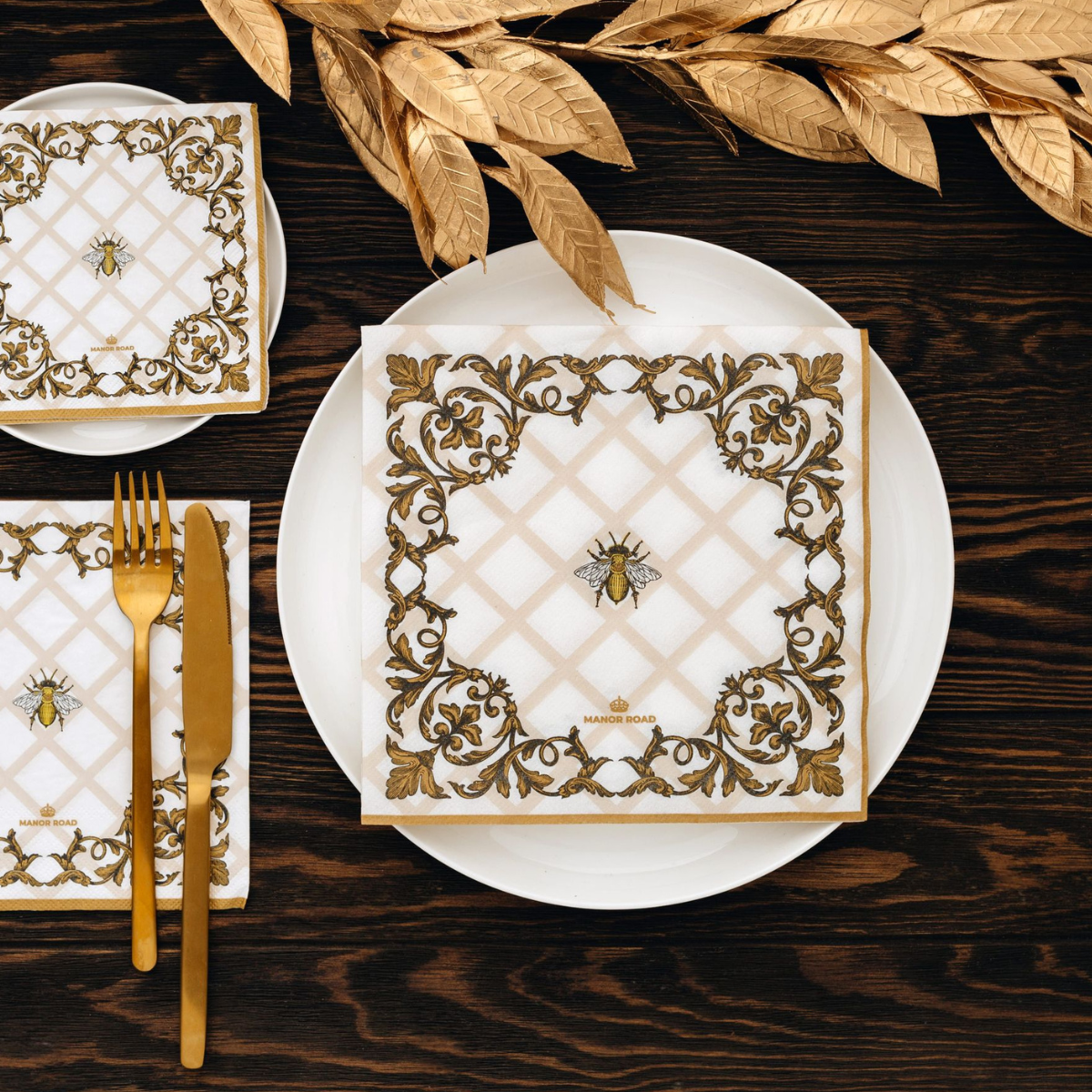 Ornamental Bee Dinner Serviette