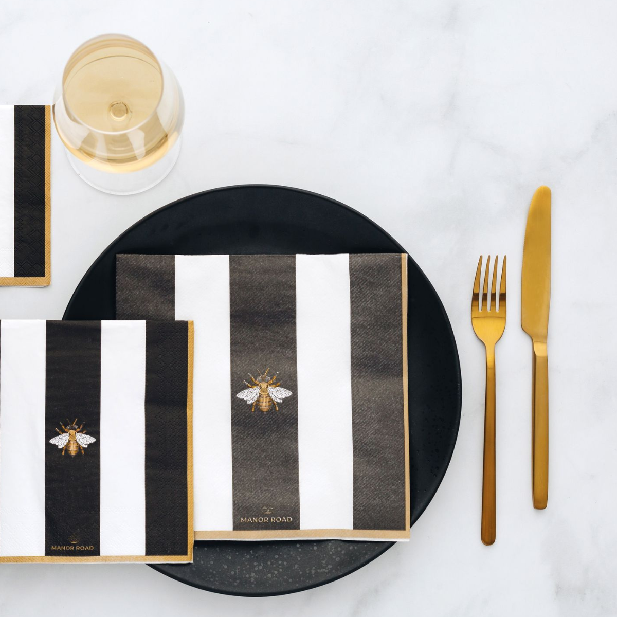 The Striped Bee Dinner Serviette