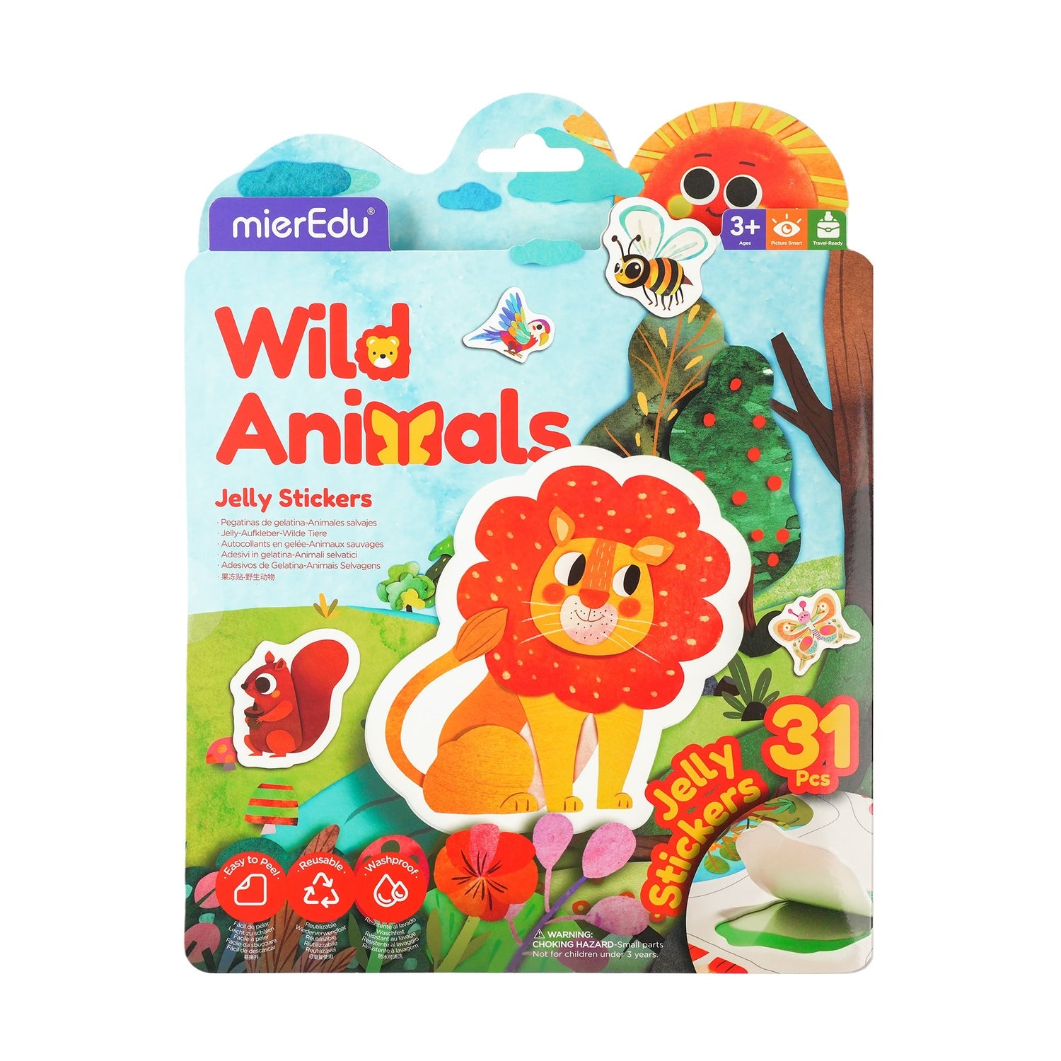 Wild Animals Jelly Stickers