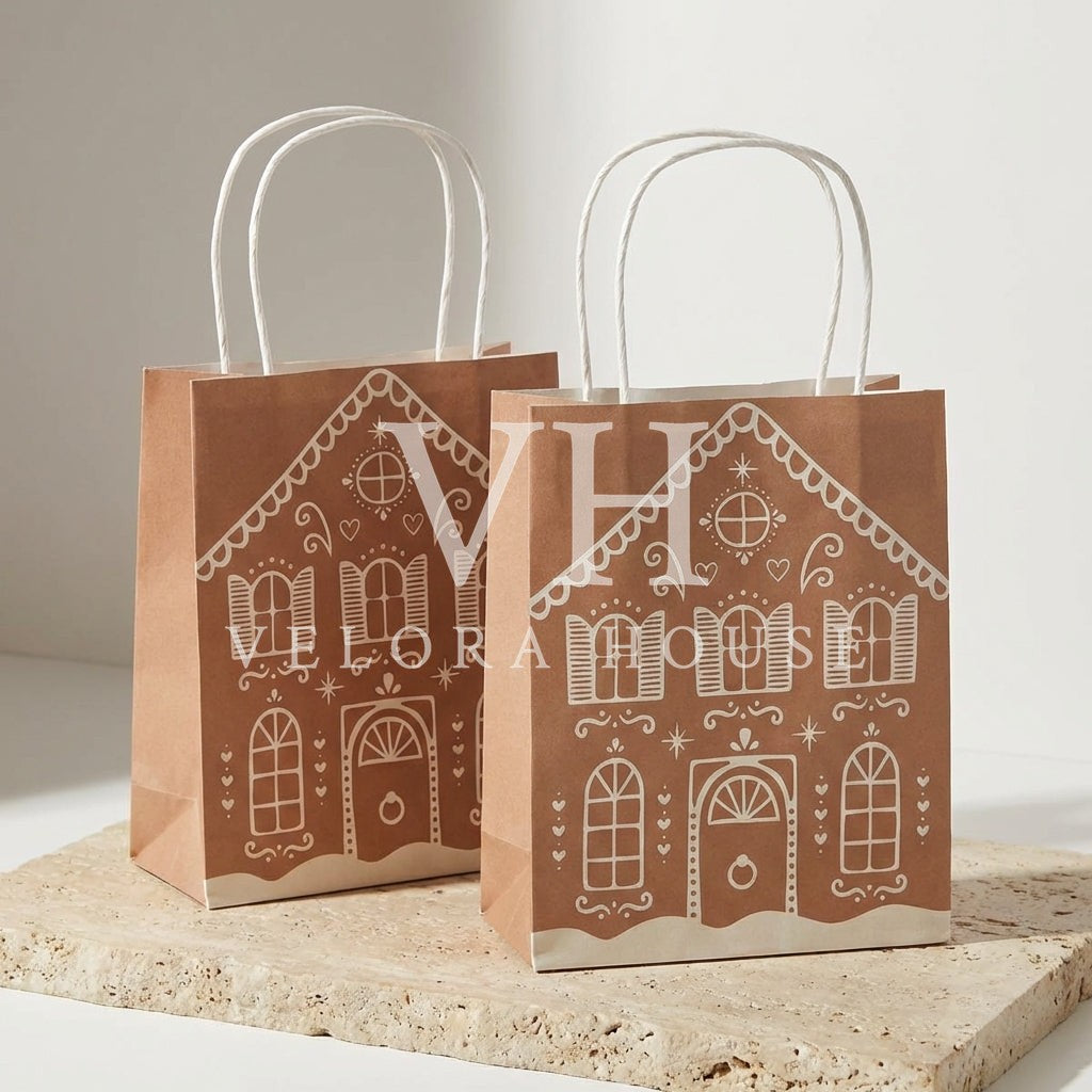 Gingerbread House Gift Bag, Pk/2 (Small)