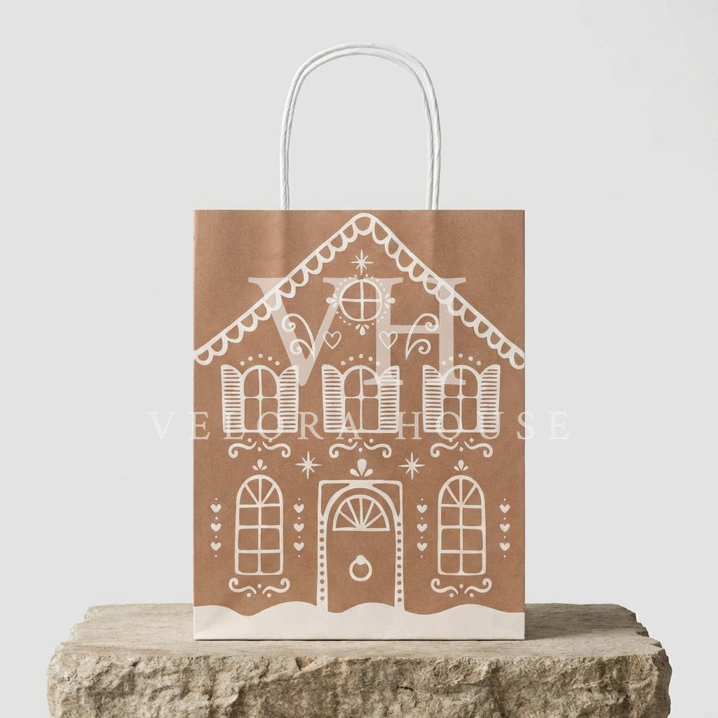 Gingerbread House Gift Bag, Pk/2 (Small)