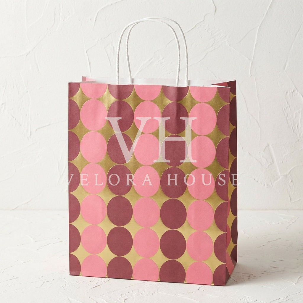 Baubles Gold Foil Gift Bag, Pk/2 (Medium)
