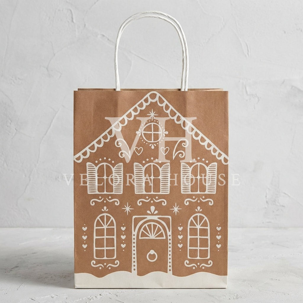 Gingerbread House Gift Bag, Pk/2 (Medium)