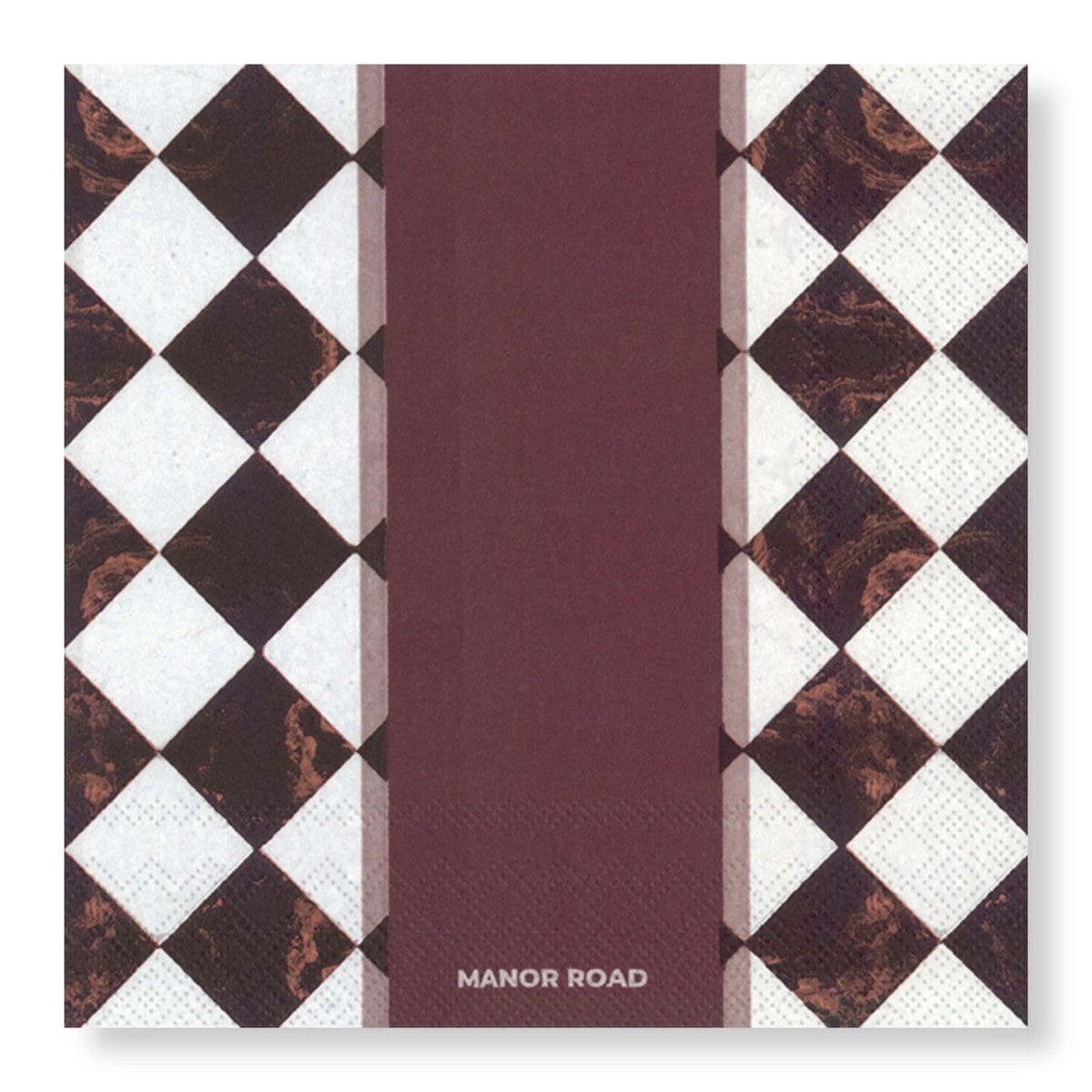 Marbled Bordeaux Lunch Serviette
