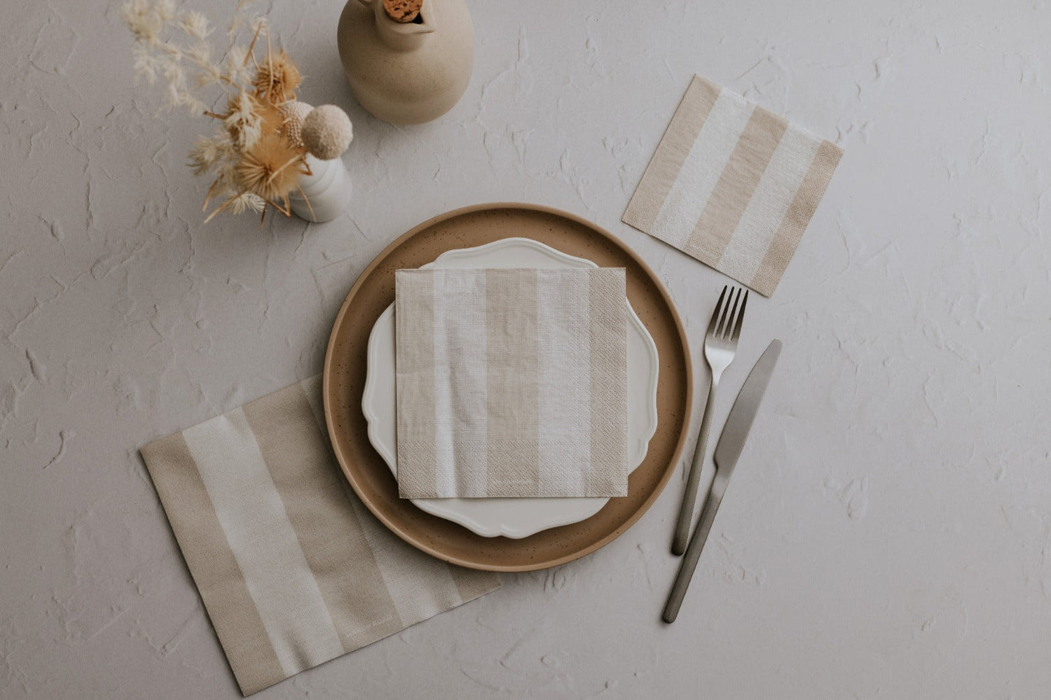 Naturals Stripe Dinner Serviette