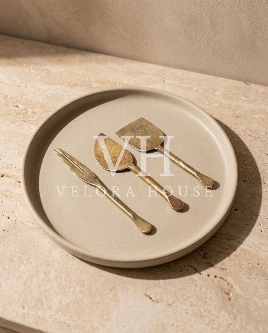 KILN Brass Cheese Knife Triple Set
