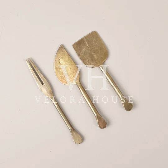 KILN Brass Cheese Knife Triple Set
